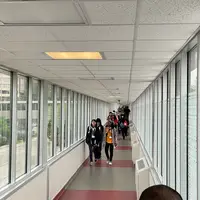 A skywalk connects the convention center to the Hyatt Regency and parking garages.