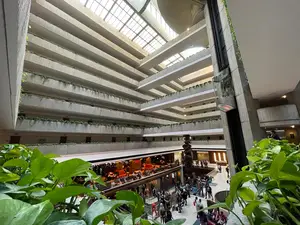 The Hyatt Regency O’Hare is a John Portman design.